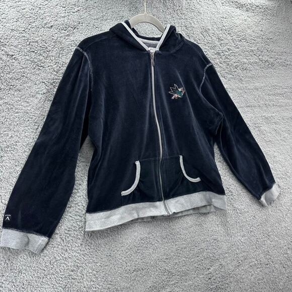 Antigua Women's XL San Jose Sharks Hockey Long Sleeve Hoodie‎ Embroidered Logo - Picture 3 of 10